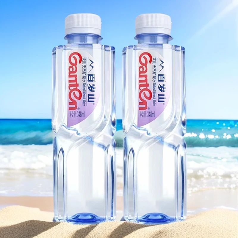 百岁山天然矿泉水348ml瓶装高端小瓶便携家庭饮用水非纯净水