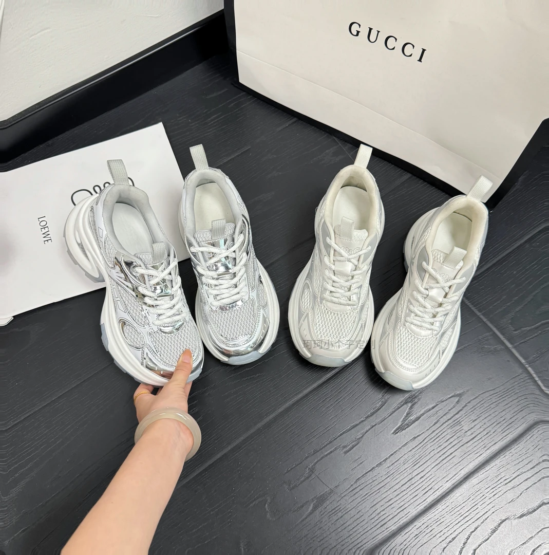 珂珂【镭射】7cm跟高 小个子定制厚底增高老爹鞋透气秋季休闲运动鞋