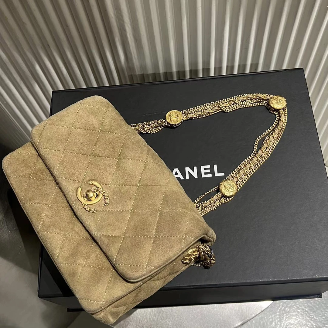 95新 Chanel/香奈儿 chanel鸳鸯色邮差包