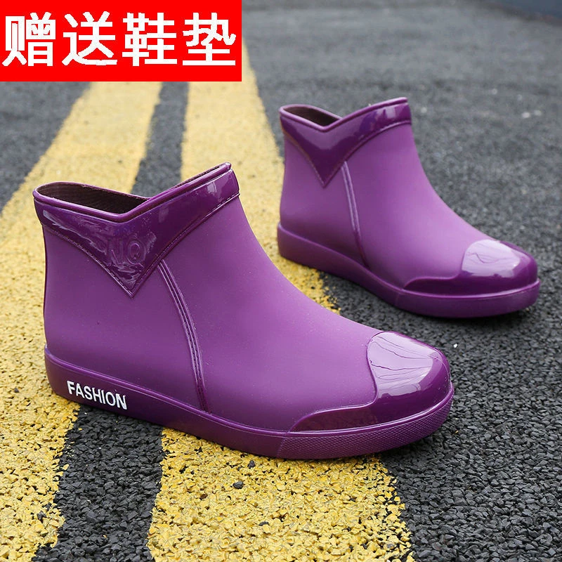 女士雨鞋低帮厨房加厚绒棉防水劳保雨靴春夏男保暖情侣防滑胶棉鞋