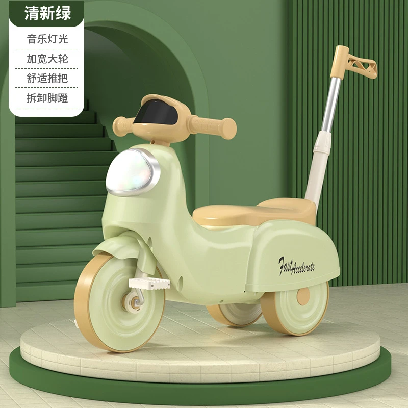 儿童滑行车1-3岁男女孩学步三轮车溜溜车2岁宝宝平衡车摩托车跨境