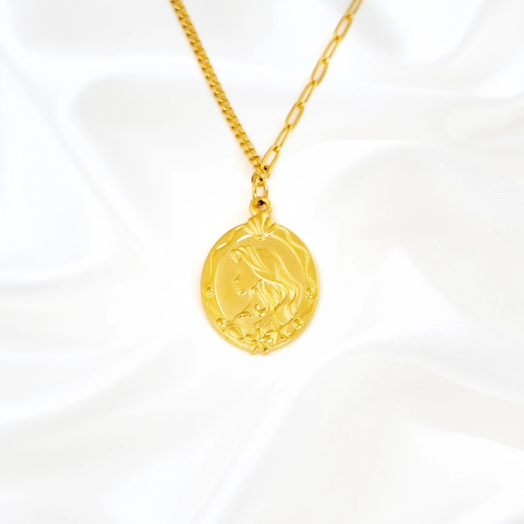 Chow Tai Seng/周大生足金美人鱼公主套链时尚简约百搭