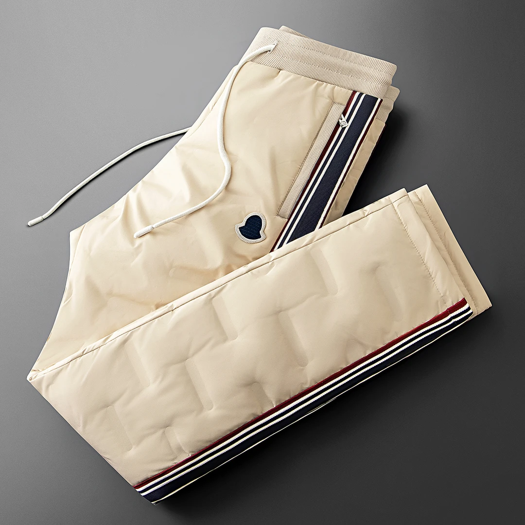 冬季男士防寒羽绒裤男款加绒轻薄保暖直筒户外舒适防水鸭绒裤男装