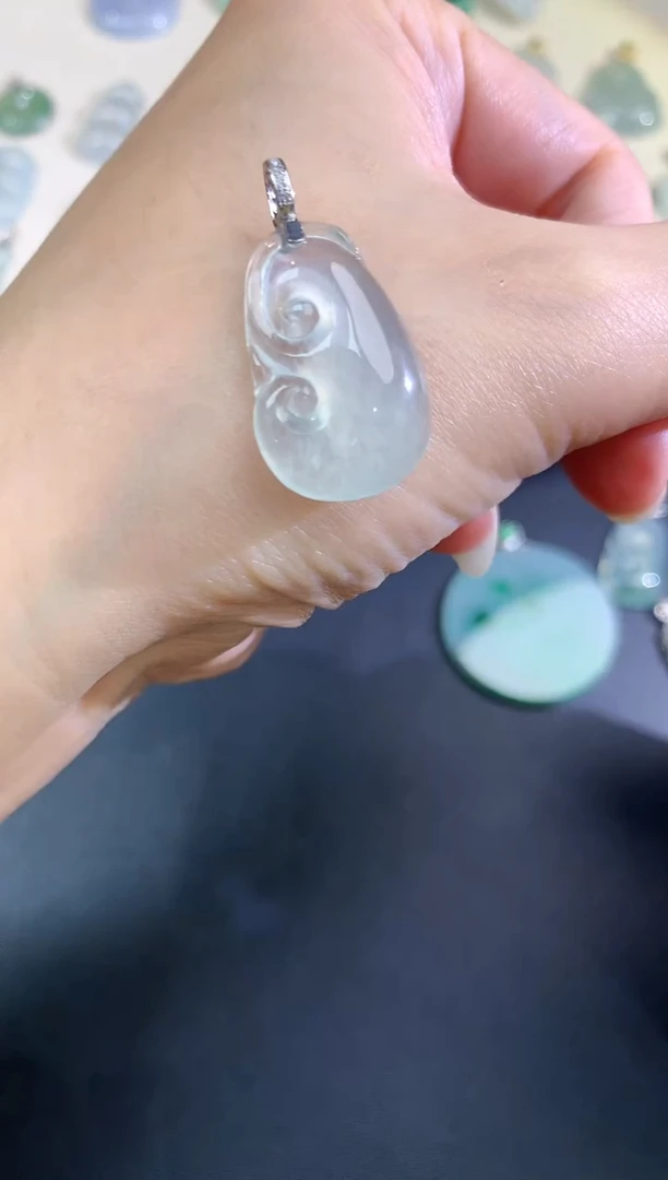 【闪购商品】翡翠吊坠(不含链)18K金镶嵌152如意|2500+0