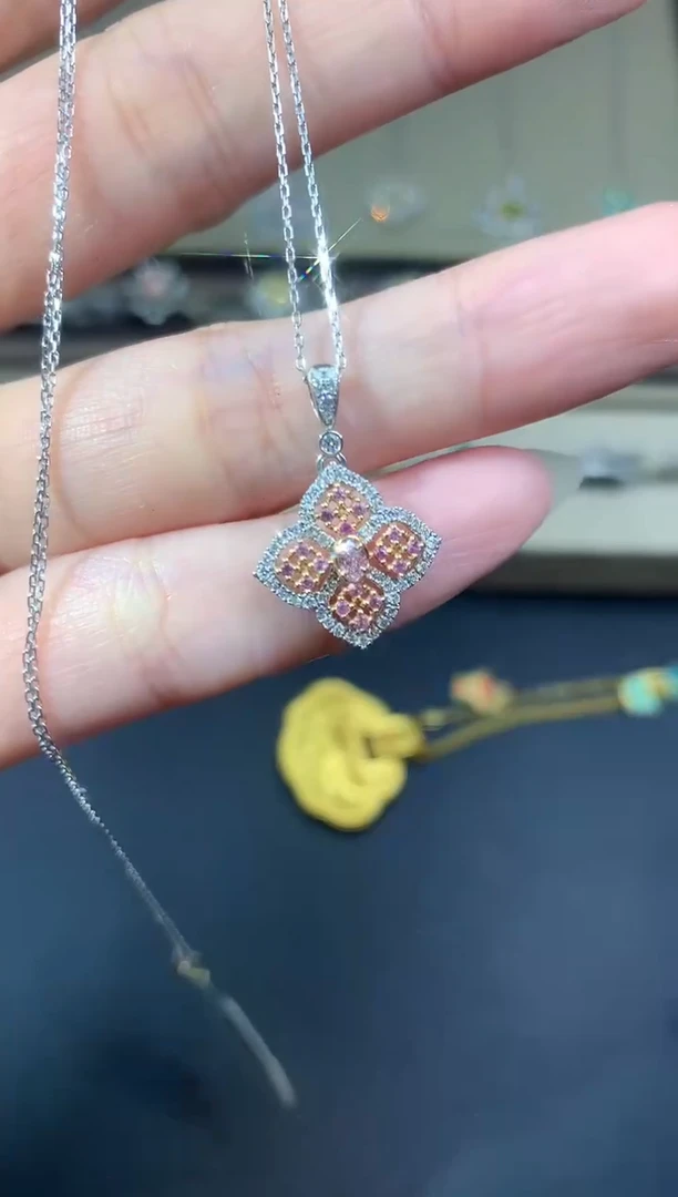 【闪购商品】钻石套链18K金镶嵌|4980+0多样性发其一