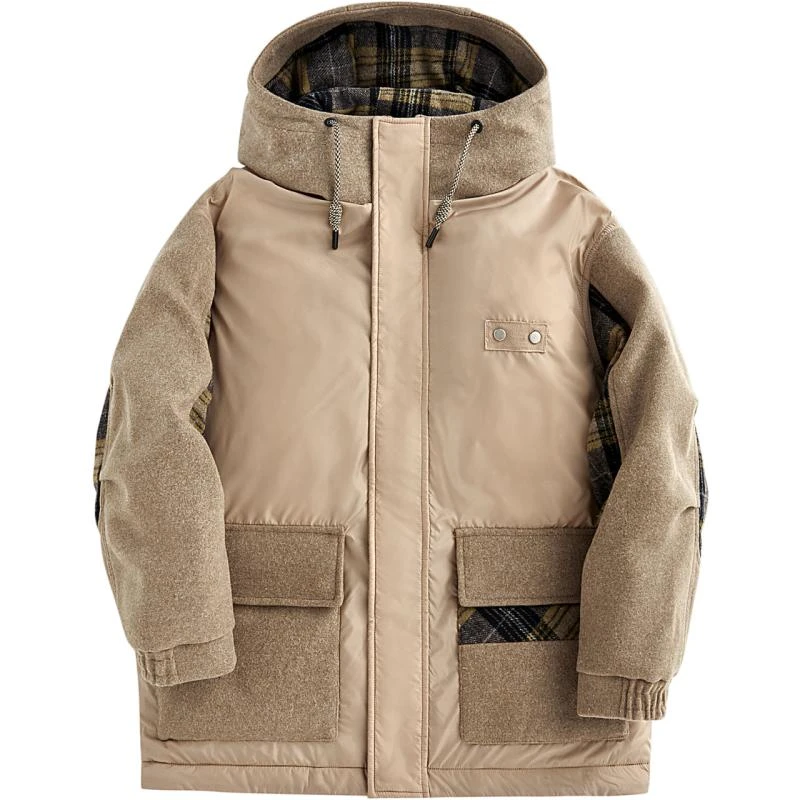 【北鱼专属】RS流石 设计拼接保暖防寒羽绒服工装外套 KY01466906