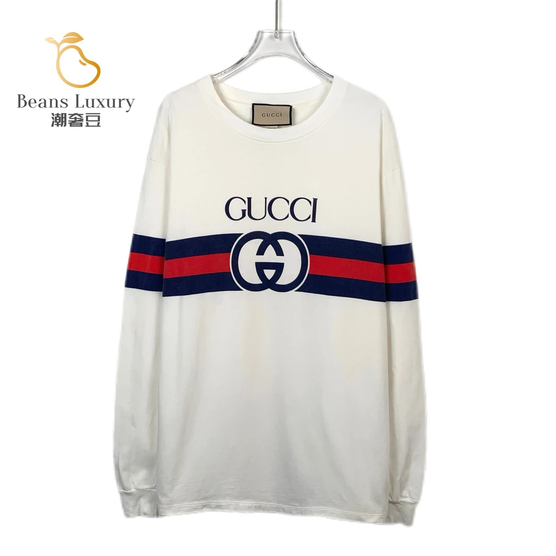 GUCCI/古驰95新/潮奢豆 严选/logo印花圆领长袖卫衣/H9713