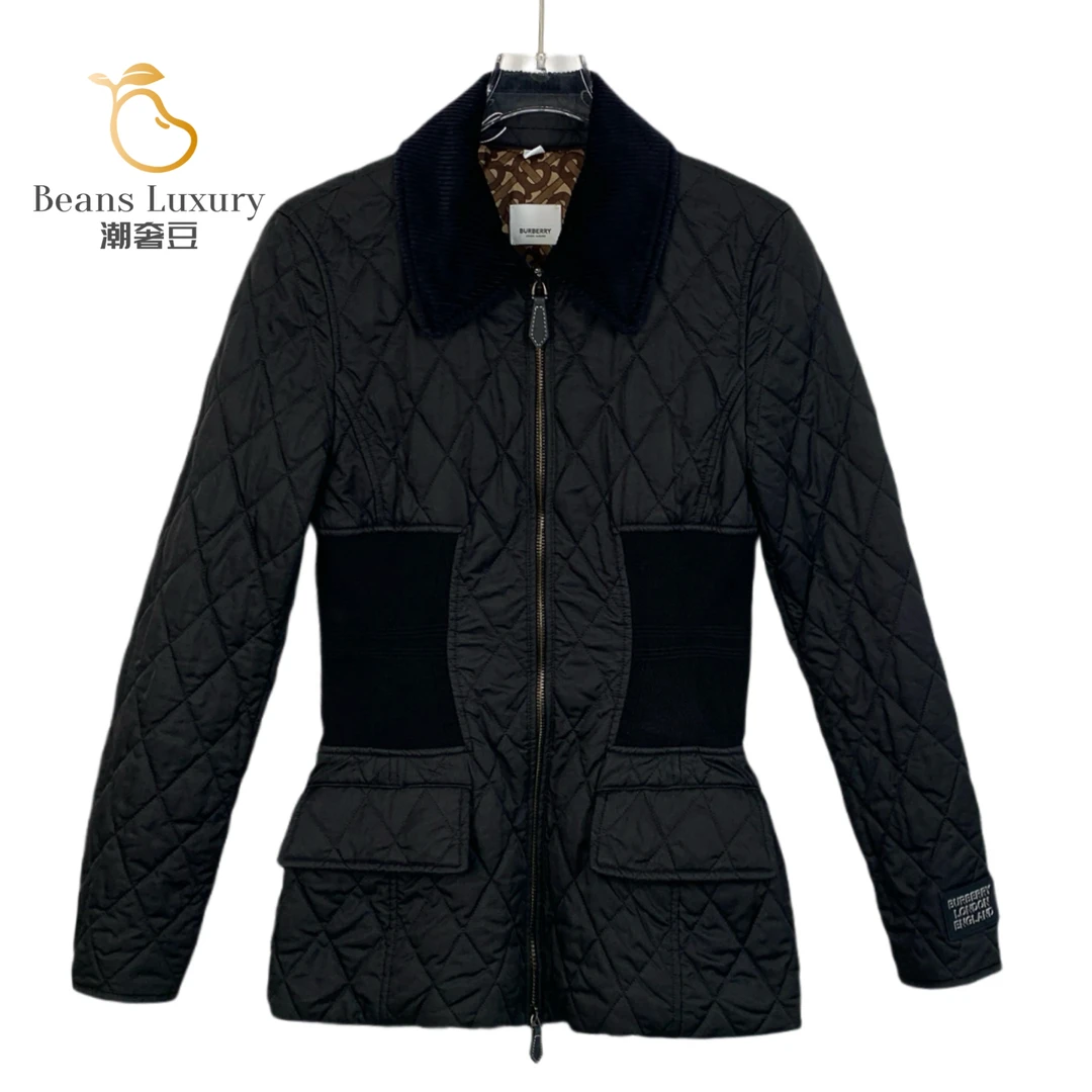 99新 BURBERRY/博柏利 潮奢豆 严选/菱形格纹棉服/X11557