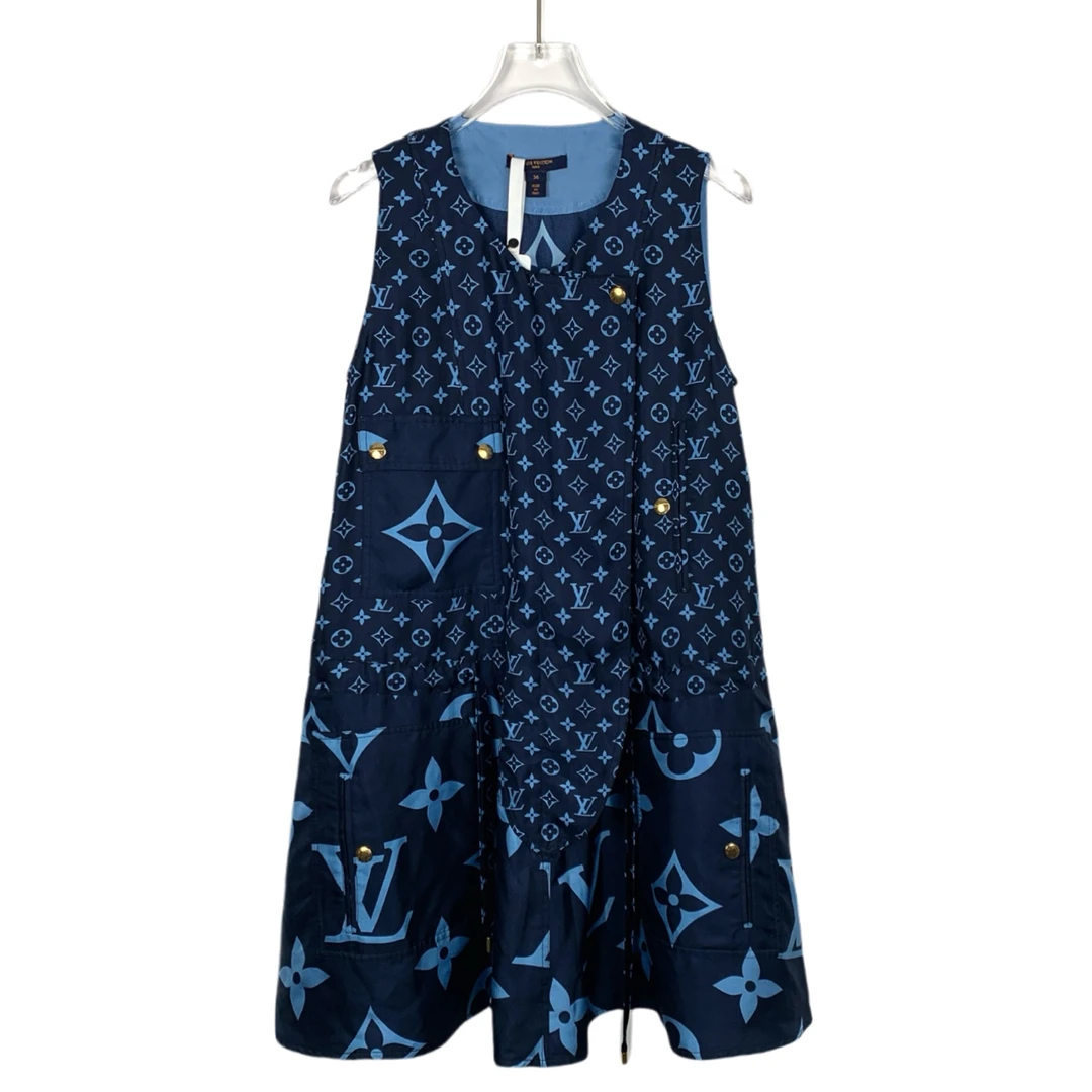 95新 LouisVuitton/路易威登 潮奢豆 严选/老花满印连衣裙/019181