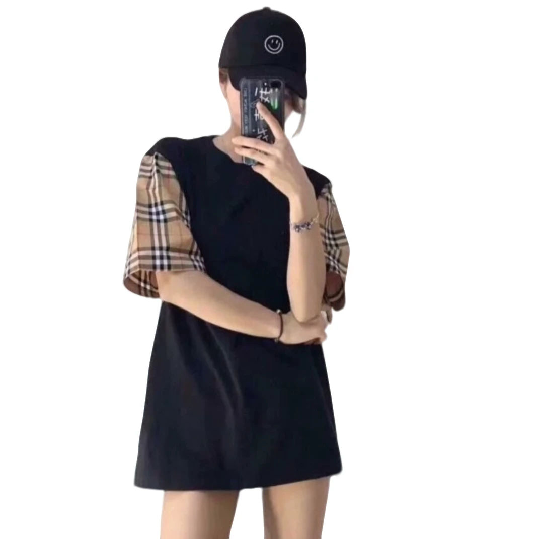 BURBERRY/博柏利潮奢豆 严选/格纹拼接设计短袖/95新/013698
