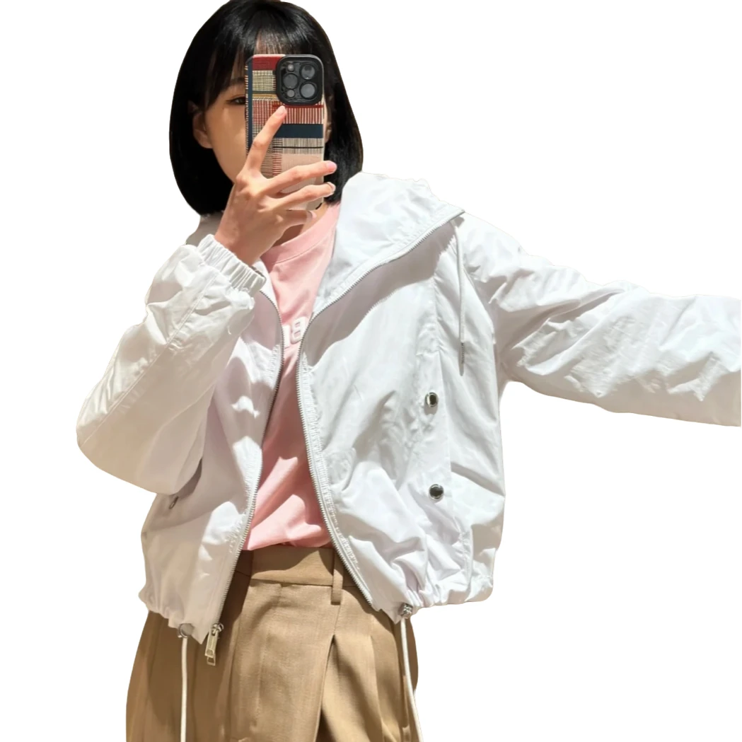 95新 BURBERRY/博柏利 logo字母拉链外套/016987/36码