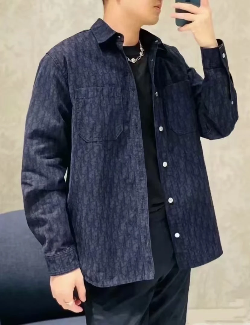 95新 DIOR/迪奥 老花满印棉质衬衫/H11835