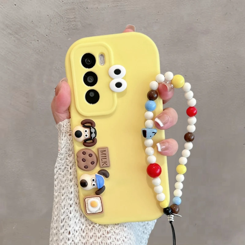 适用opporeno12手机壳女reno12pro软壳气囊防摔全包可爱卡通小狗