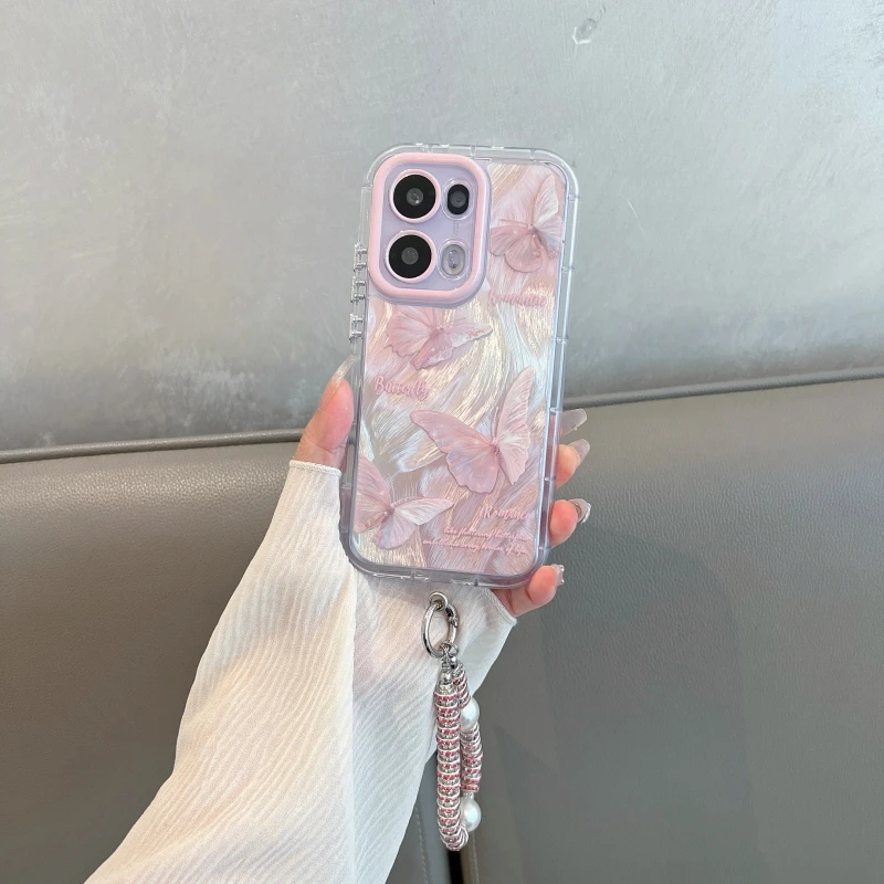 适用opporeno13手机壳reno13pro防摔蝴蝶羽纱壳ins创意