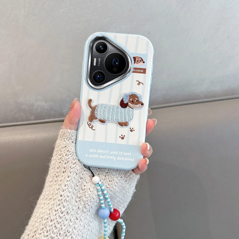 适用华为pura70手机壳华为pura70pro防摔可爱立体小狗70pro+软壳