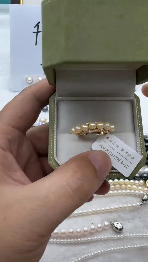 【闪购商品】海水珍珠戒指银S925镶嵌清货