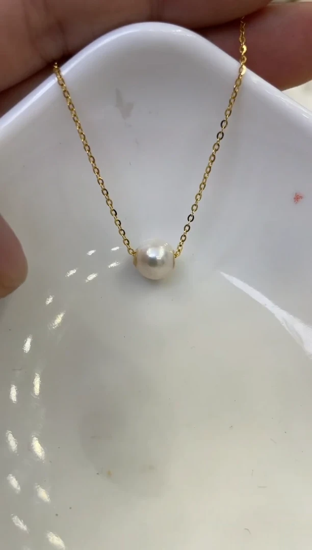 【闪购商品】海水珍珠颈饰18K金镶嵌非基地发货不带证书