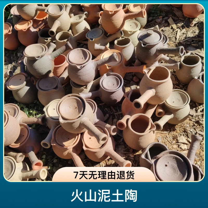 云南罐罐奶茶罐粗陶：火山泥土陶，非遗传承纯手工，龙窑柴烧裸烧。