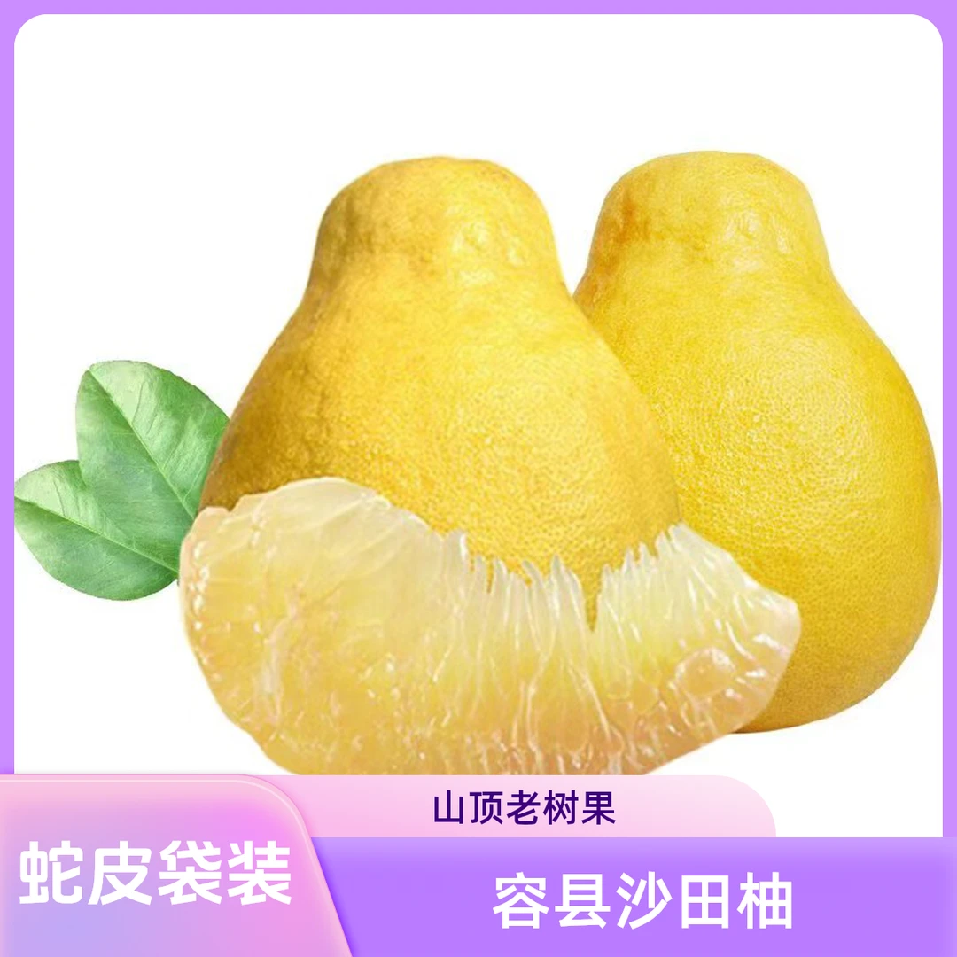 容县沙田柚山顶老树果蛇皮袋装10-50斤