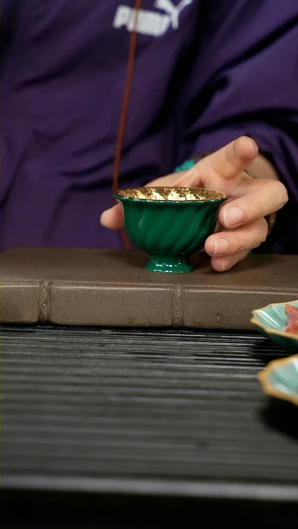 【闪购商品】紫砂茶壶绿松高足杯