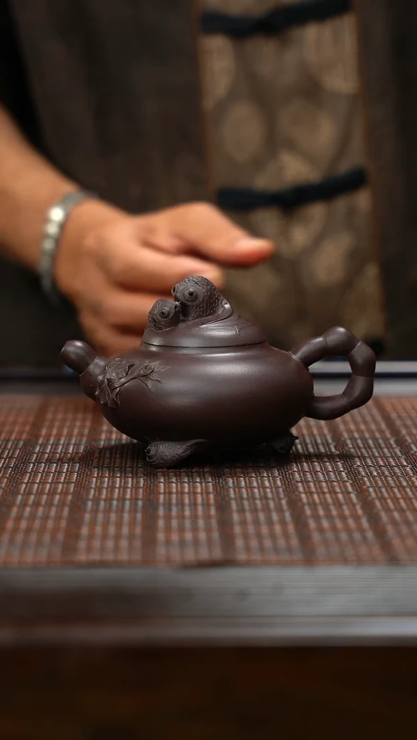 【闪购商品】紫砂茶壶五鱼壶 大