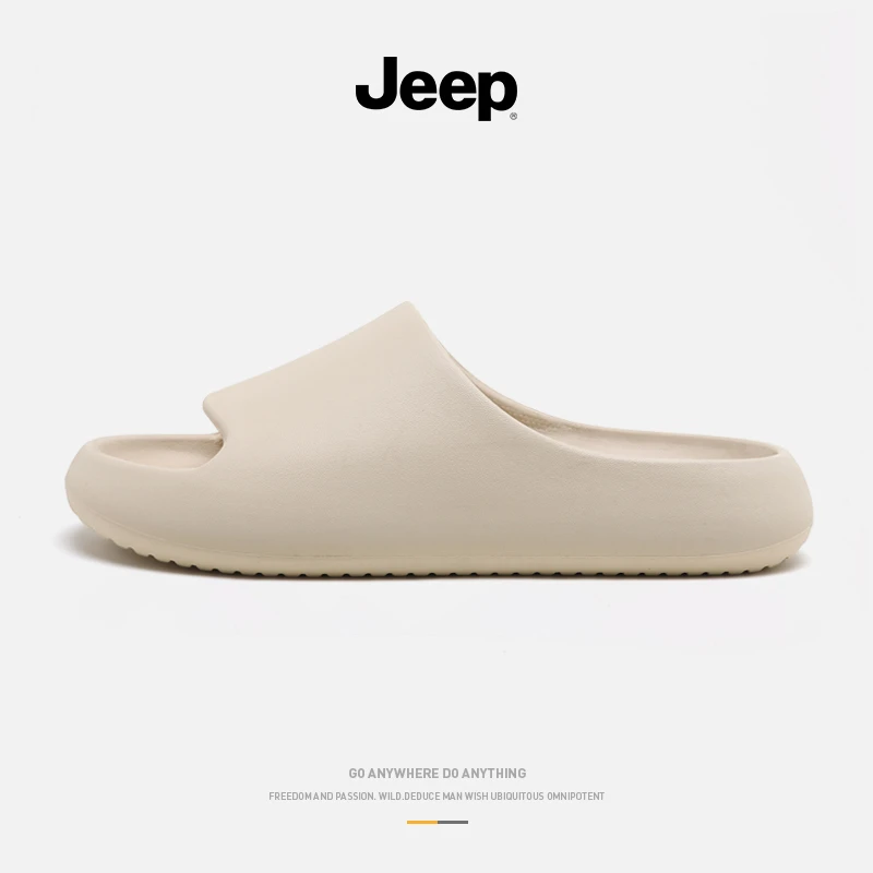 JEEP/吉普一字拖女款居家外穿防滑软底凉拖鞋女士ins休闲简约拖鞋