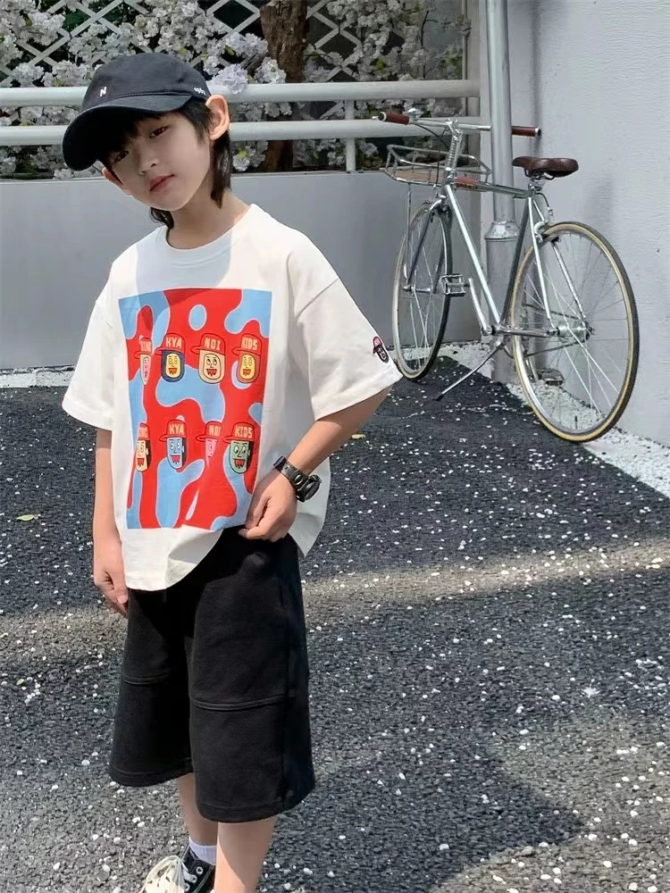 儿童卡通短袖2025新款韩版男童印花T恤小男孩休闲半袖T