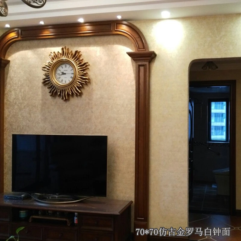 高档欧式钟表客厅钟餐厅挂表酒店宾馆复古钟别墅大挂表美式静音钟