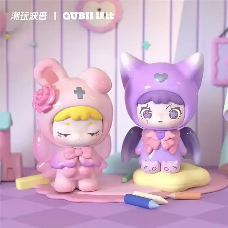 【拆盒】QUBII秋比动物城堡系列白昼暗夜萌粒盲盒手办潮玩摆件