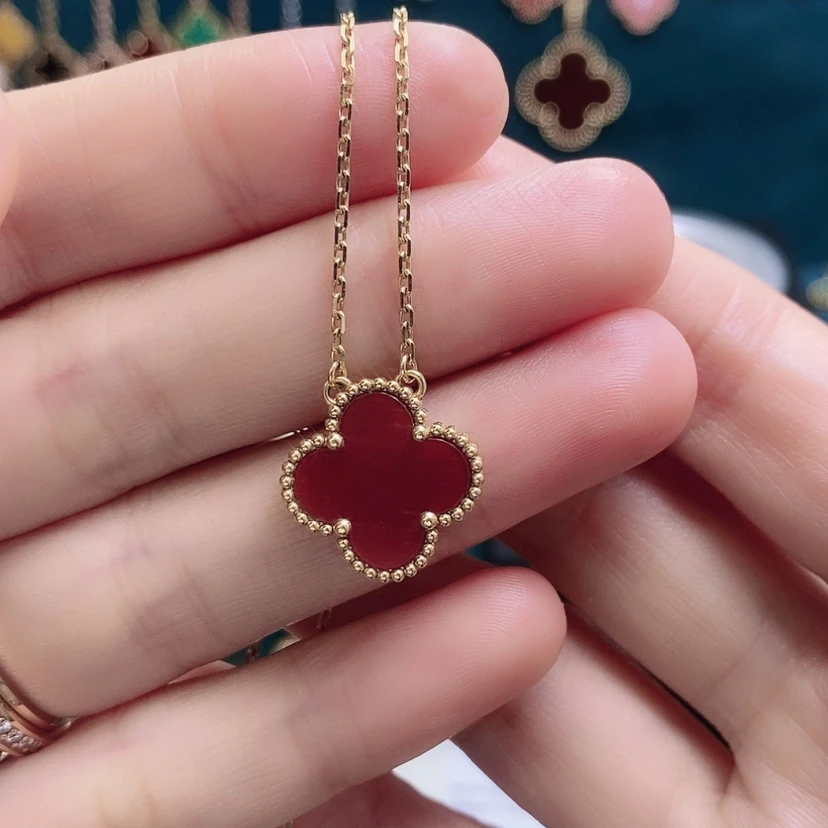 【闪购商品】玛瑙/玉髓颈饰18K金镶嵌x红玛瑙k黄项链