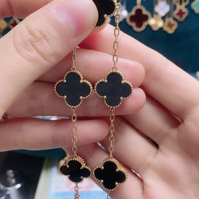 【闪购商品】玛瑙/玉髓手链18K金镶嵌x黑玛瑙k黄手链