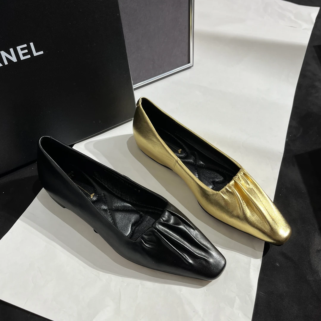 单鞋HY女新品低跟内浅口气质百搭百尚女士平跟-3711金