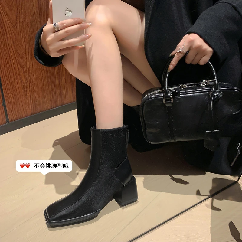 DJ棕时尚短靴-A2083棕色