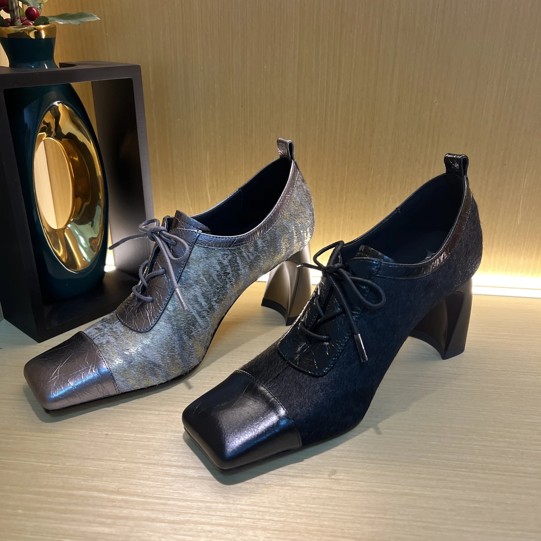 735百搭气质舒适纯手工经典高跟单鞋C【6cm】