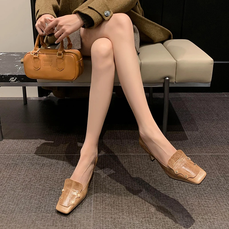 DJ时尚单鞋-A3308棕