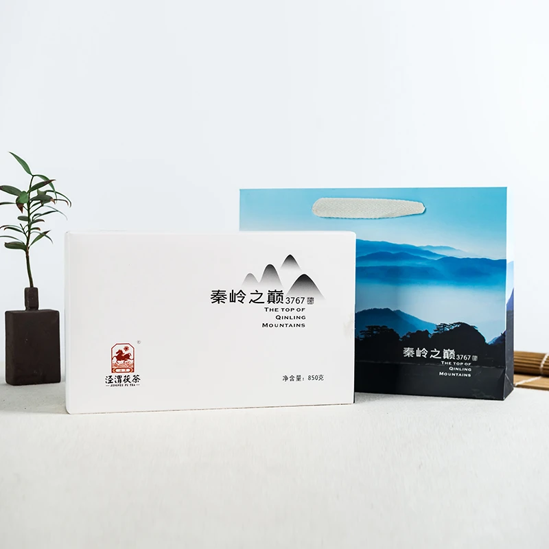 【泾渭茯茶 】秦岭之巅 陕西特产 泾阳金花茯茶黑茶砖 850g