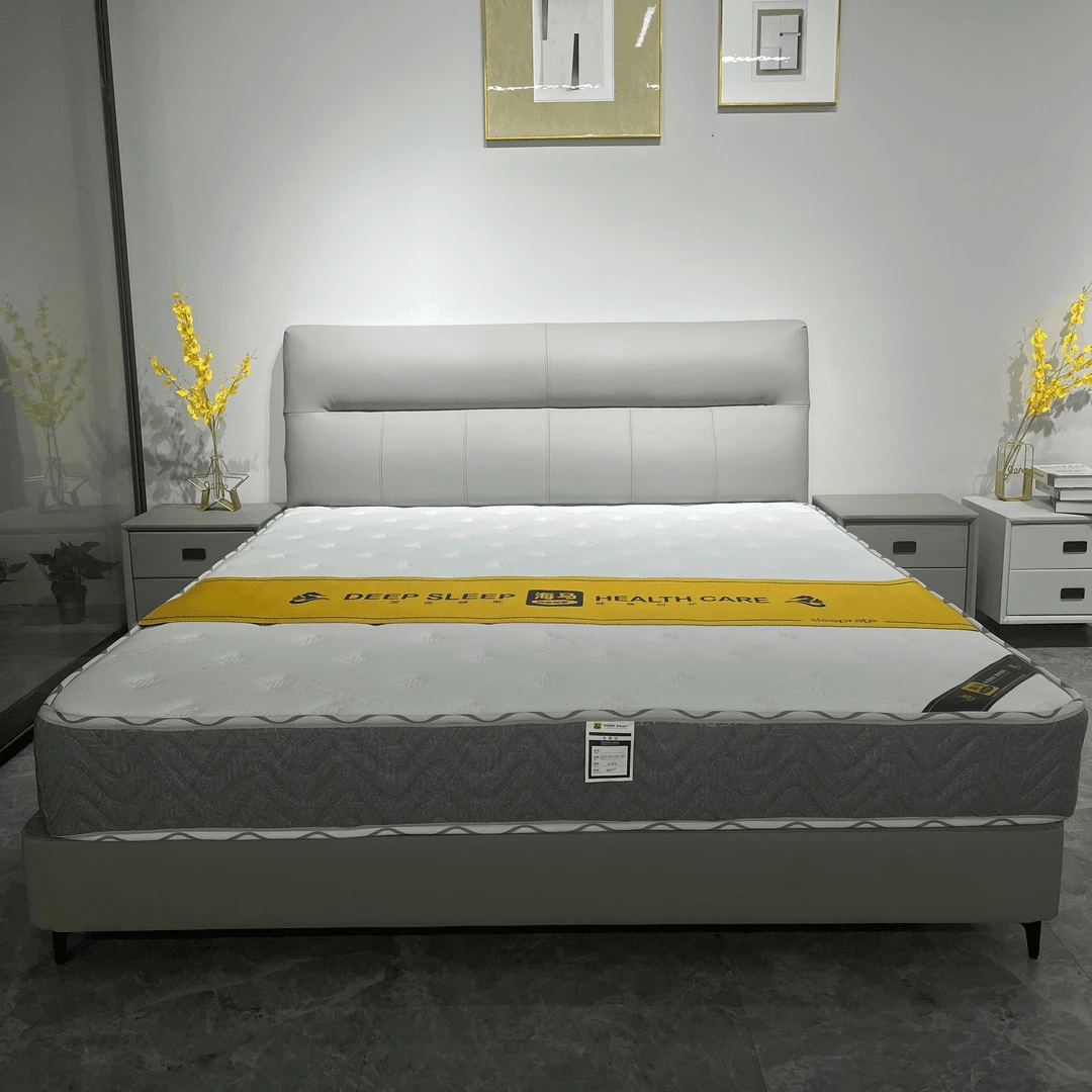 602气压新款1.8米真皮床大床1.5米小户型主卧室皮床