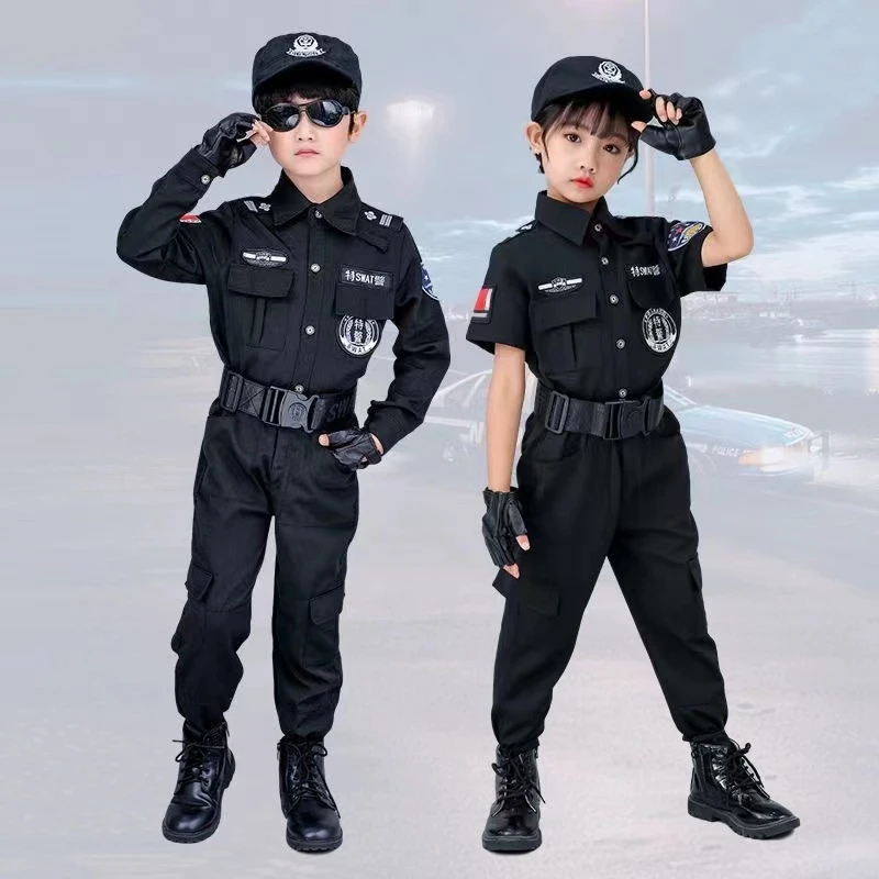 演出服警官服装警男童军装特警儿童野战特种兵套装幼儿园角色扮演