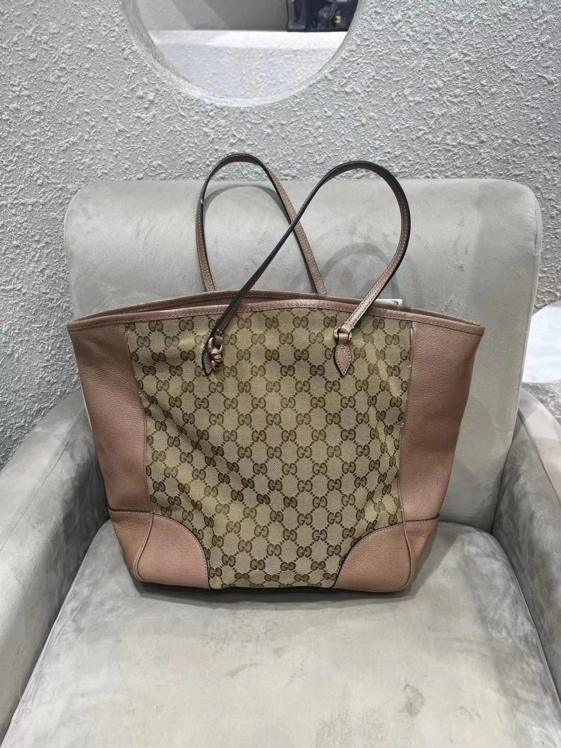 95新 GUCCI/古驰 老花托特单肩包
