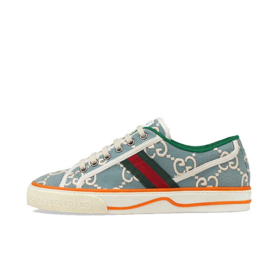 全新未使用 GUCCI/古驰 天蓝色古驰1977板鞋全新 全套