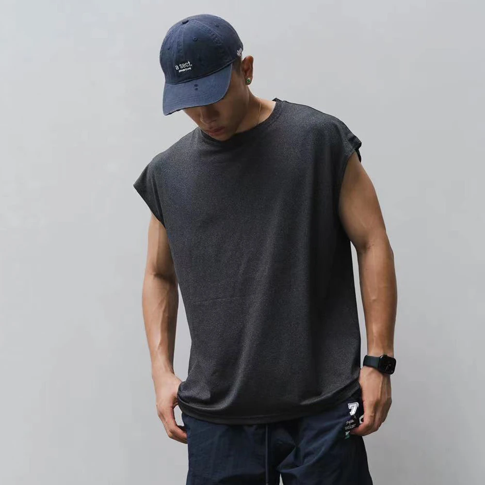 ANDTIME速干运动篮球美式潮流坎肩健身复古训练美式投篮服无袖t恤