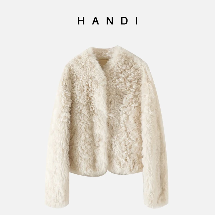 2025秋冬新品托斯卡纳羊皮羊毛一体轻奢皮草外套