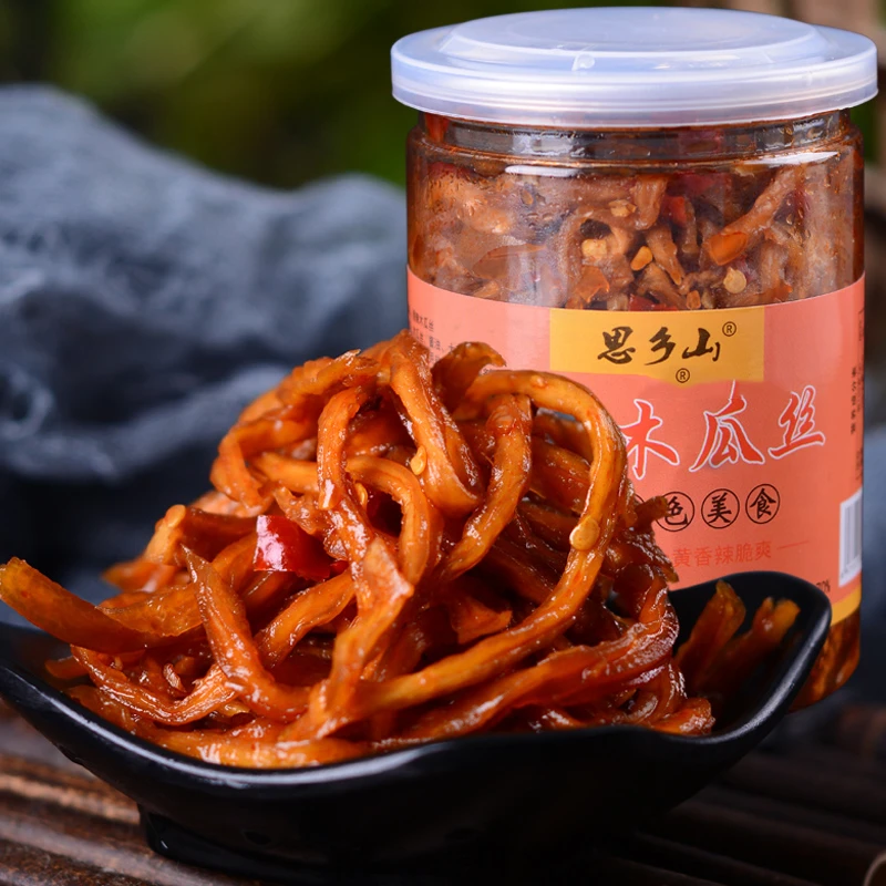 思乡山香辣木瓜丝湖南特产特色美食开胃咸腌菜传统即食爽口