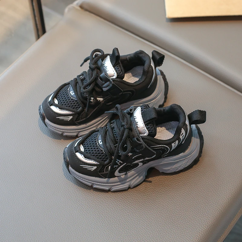 ABC女童运动鞋2024春秋新款儿童鞋子透气网面老爹鞋儿童休闲跑步.