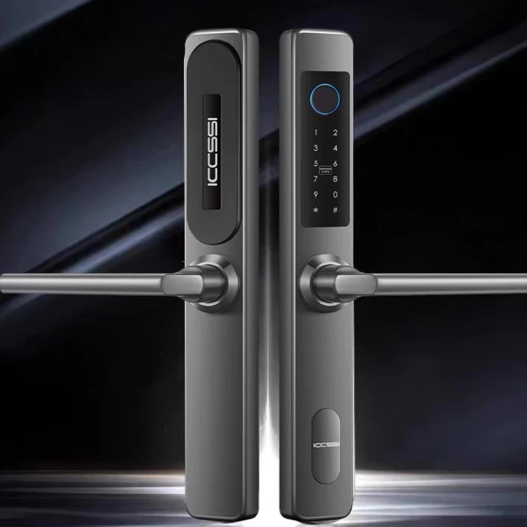 L60开门指纹锁户外防水铝合金门推拉门肯德基门智能锁ICCSSI/艾栖