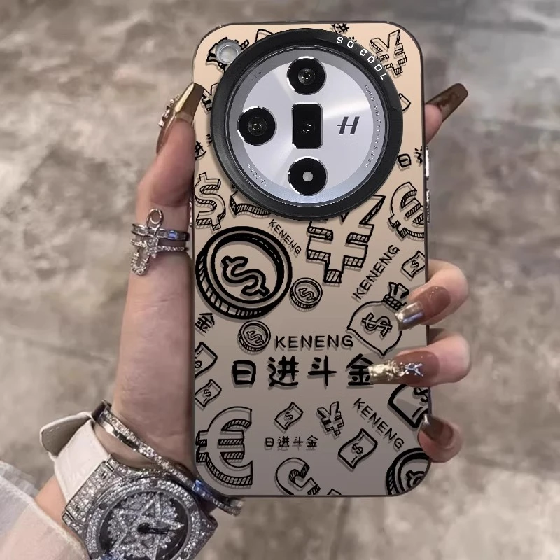 日进斗金2024适用oppofindx7pro手机壳x7新款x6pro高级findx6镭射