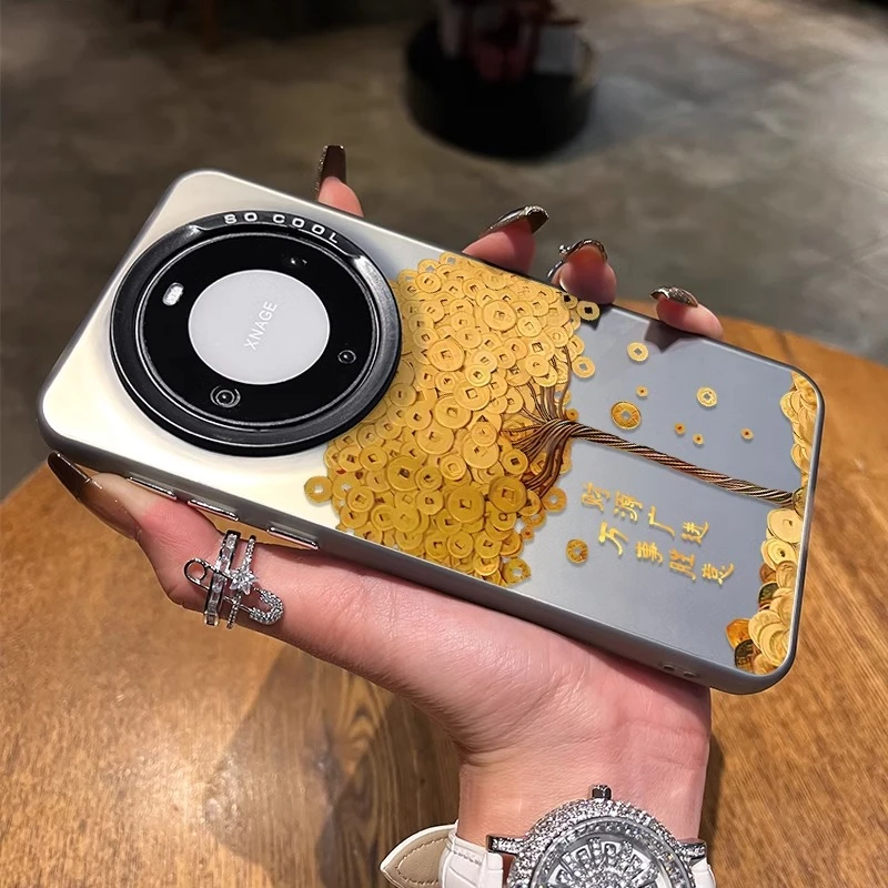 金币招财摇钱树适用华为Mate70Pro手机壳mate60男女新款m50网红40