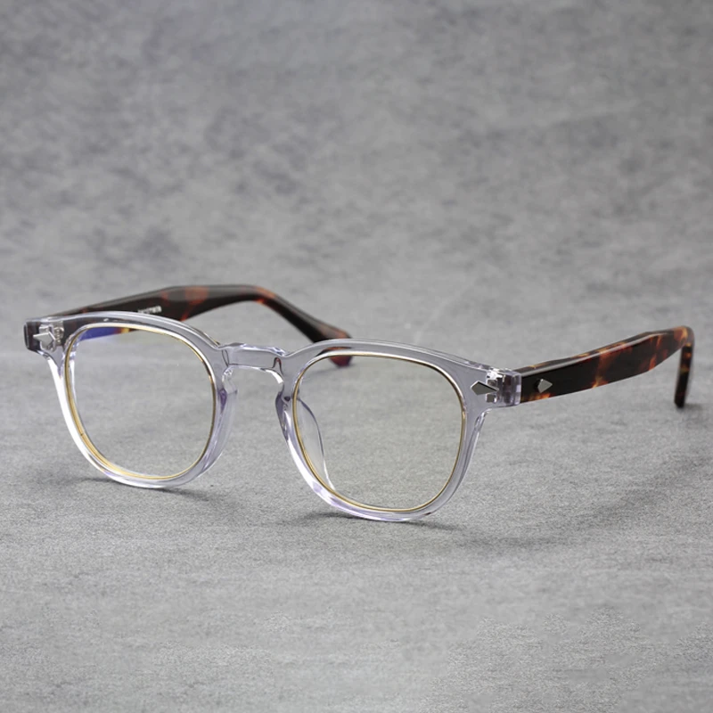 504赛璐珞眼镜近视眼镜框男复古手工眼镜架黑框配近视镜10327