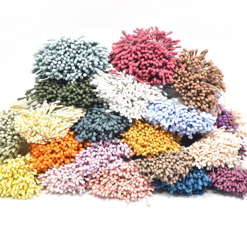 2mm哑光花心花芯仿真花环保石膏花蕊玫瑰百合材料2mm*5CM