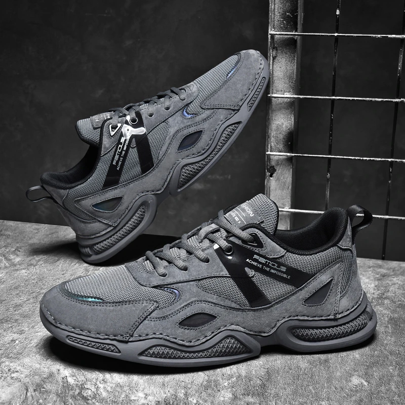 男鞋新款夏季网面透气大码运动鞋男士户外百搭跑步鞋休闲老爹潮鞋